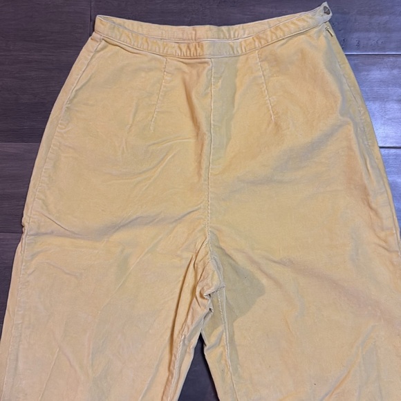 Limited Vintage Butter Yellow High Waisted Straight Leg Super Soft Corduroys - Picture 3 of 7